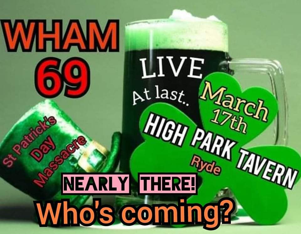 thedeadperrys's tweet photo. Good luck to Russ and Wham 69 for their debut gig tonight and happy St.Patricks day to any of out Irish fans. We hope the Guinness tastes sweet.

We'll see you at the Anchor tomorrow!

Have a top weekend! 

TDP https://t.co/0waasP2QYU