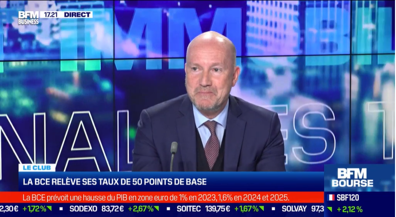 "Pour la BCE, alors que l'inflation sous-jacente reste très élevée, faire une pause aurait affaibli sa forward guidance et donné un signal que les tensions sont réelles sur le secteur bancaire de la ZE."  Débat sur <a href="/bfmbusiness/">BFM Business</a> 
bit.ly/3JM0VRG