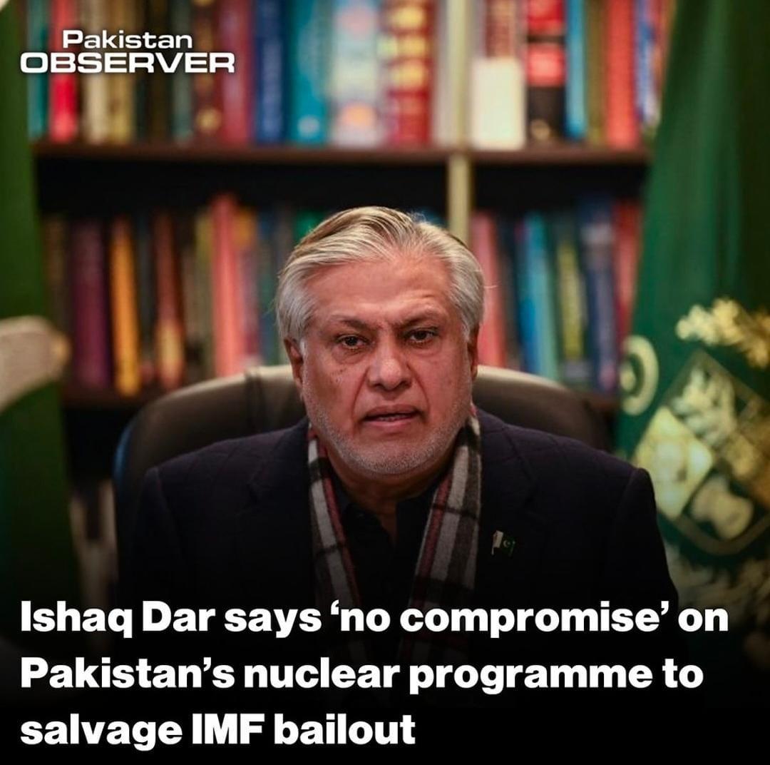 Tehmii_Syed's tweet image. #Pakistan is a responsible #nuclear state. DG IAEA visit endorsed the safety of #Pakistannuclearprogram as &apos;World-Class&apos;. The propaganda about compromise on nuclear program &amp;amp; bailout package should be diminished after Ishaq Dar&apos;s clear message about no compromise.
@AsmaKhawaja5