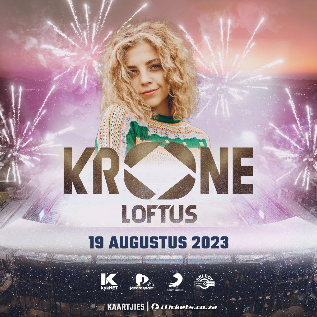 Bernice West - "Ek is opgewonde oor Krone omdat dit my heel eerste keer is op die Krone verhoog. Ek is opgewonde om jou daar te sien!"

Kaartjies is nou beskikbaar by iTickets SA 
>> itickets.co.za/events/470940