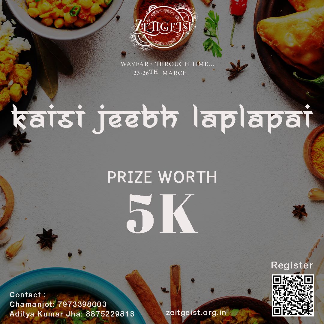 Zeitgeist_rpr's tweet photo. *“There is no more sincere love than the love of food.”*

Zeitgeist in collaboration with Epicure presents “Kaisi Jeebh Laplapai” a food eating competition to celebrate the joy of food and indulge in some friendly competition. https://t.co/MBdQlHL9NQ