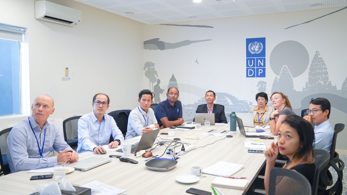 UNDPCambodia's tweet photo. .@UNDP is pleased to host the #energy sector coordination meeting of the #DevelopmentPartners based in #Cambodia to discuss their respective energy portfolios, complement each other’s work, and build synergies in accomplishing the targets set in 🇰🇭’s updated #NDCs and #LTS4CN. https://t.co/GfiEU5lIzq