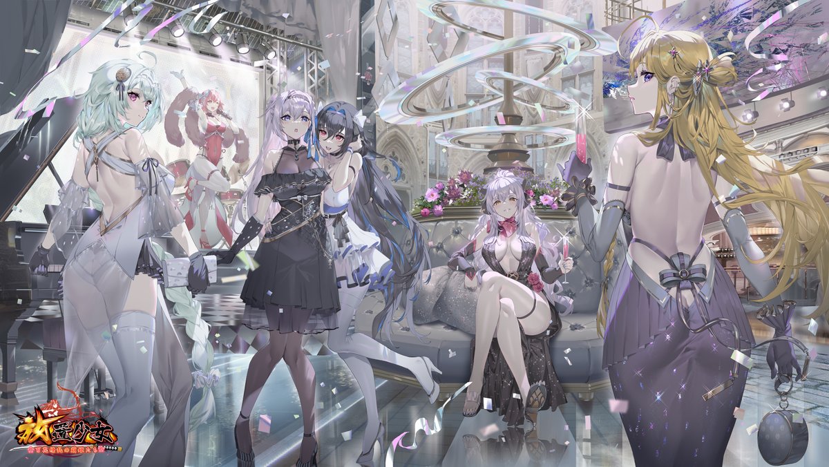 「『放置少女〜百花繚乱の萌姫たち〜』の6周年イラストを描かせていただきました。よろ」|ヨシモトのイラスト