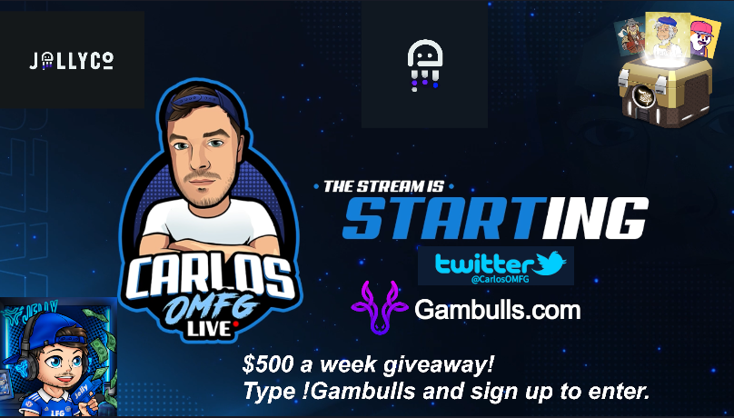 Live on Kick.com/CarlosOMFG

Giving away NFTs, Solana &amp; vibin!