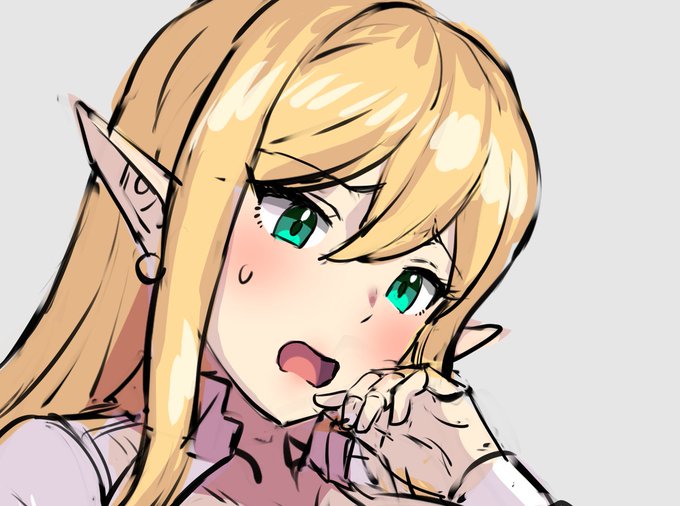 FANBOX限定コンテンツ用カット(左)、本日晩の公開に向けてカラーラフをもうちょっと粘っている最中。それとは別に渋・ニジエ用の新しいイラスト(右)もちょっとラフ進めてます。 