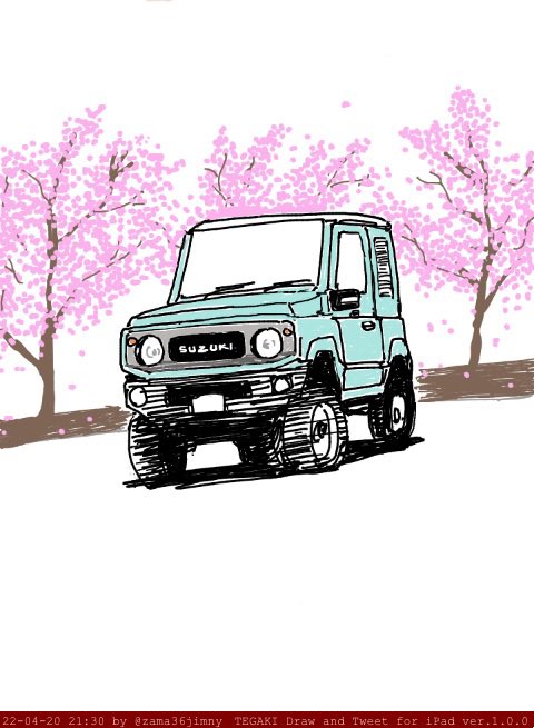 「#桜の作品でTLにも桜を咲かせましょう 」|zama36のイラスト