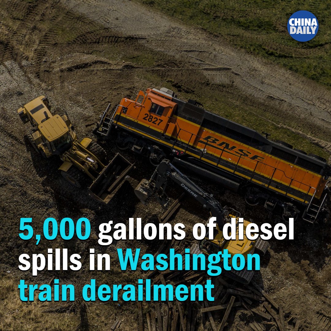 Train derailment in Anacortes, Washington, has allegedly spilled 5,000