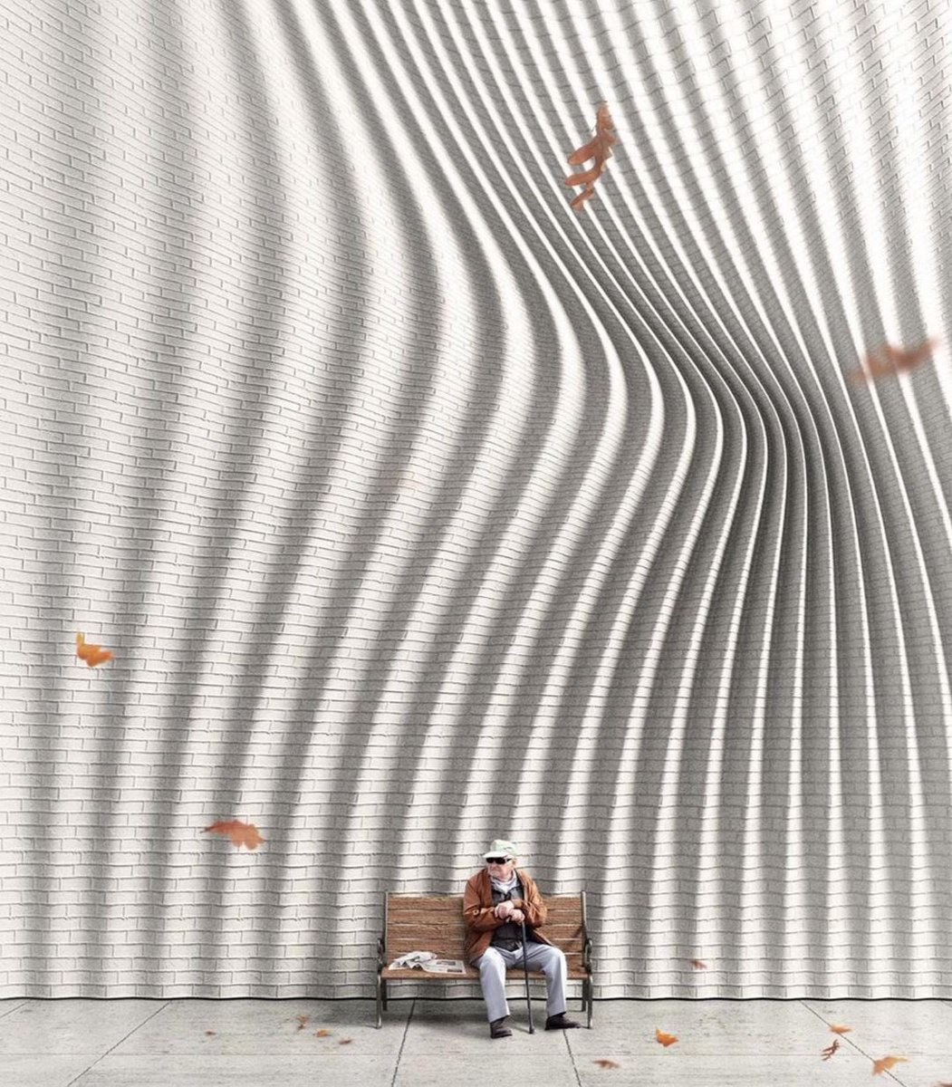parametricarch's tweet image. Wavy brick wall concept by MArch. student Andrew Friedenberg.

#wall #brick #brickwall #wavy #parametric