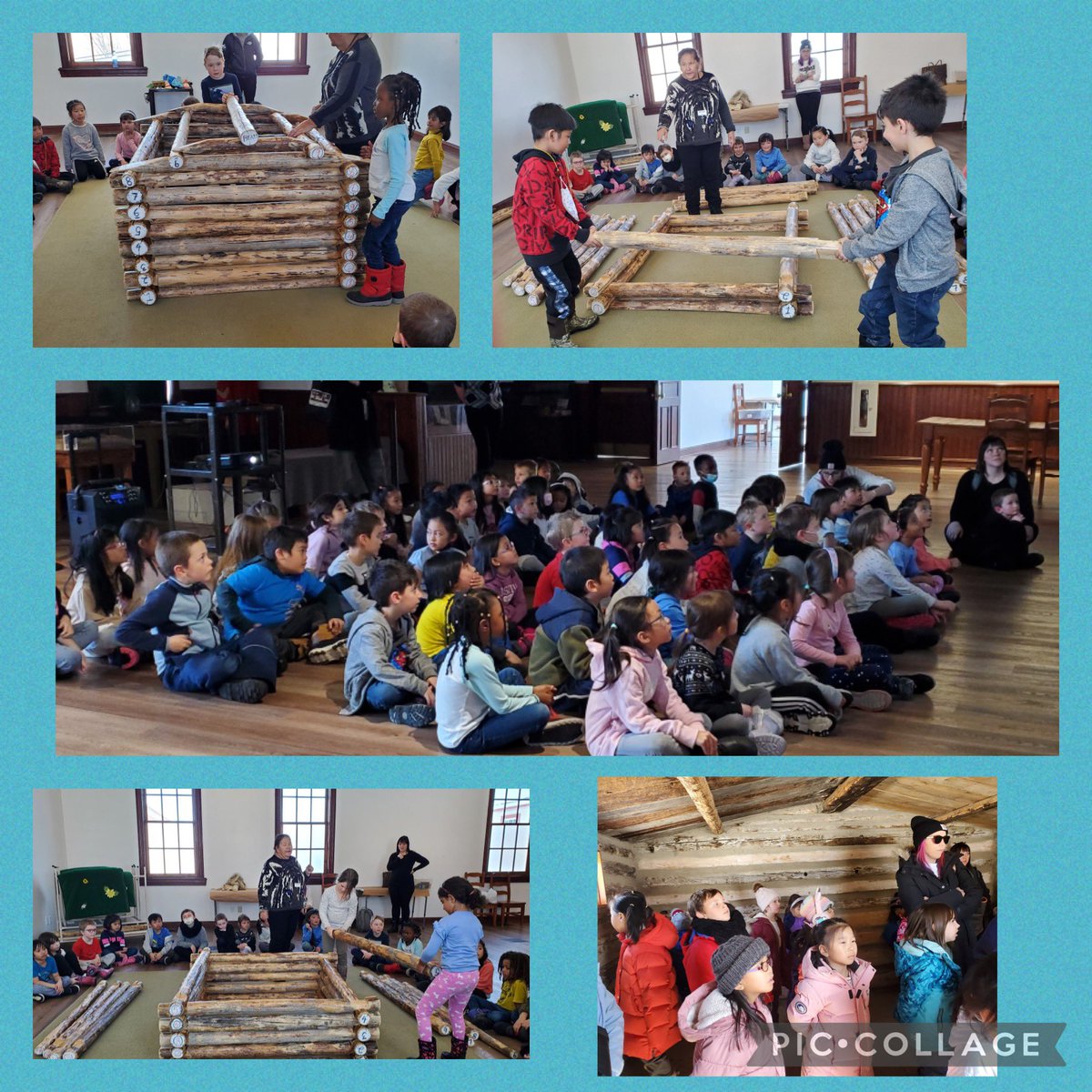 frdoucet_ccsd's tweet photo. The grade one students had a great time at their first field trip this year. They worked on building a Metsu log cabin. #fortcalgary #fieldtrip https://t.co/TR2CEQa8Xm