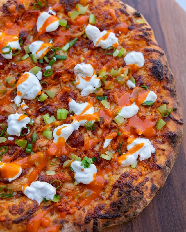 BuddhaWanders's tweet photo. Craving a unique and delicious pizza experience? Try Buffalo Wing Sourdough Pizza for a perfect blend of tangy and spicy flavors that will make your taste buds dance! 🍕🔥 #foodie #pizza #buffalowing #sourdough #foodexplorers #wanderlustkitchen #foodtravel #eatpraytravel https://t.co/XPxoaZr6v1