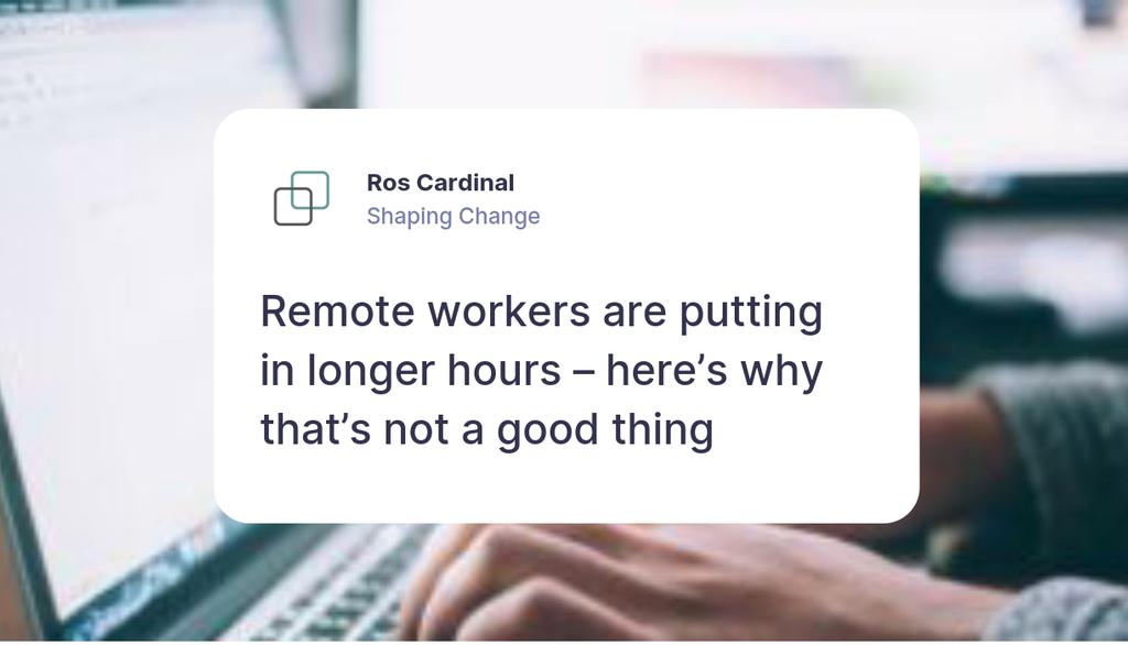 CardinalRos's tweet image. Various studies including those by Finland’s Institute of Occupational Health have revealed that overwork leads to increased stress and several other health problems.

Read more 👉 lttr.ai/9X9m

#WorkLifeBalance #RemoteWorkingChallenges #BurnoutPrevention