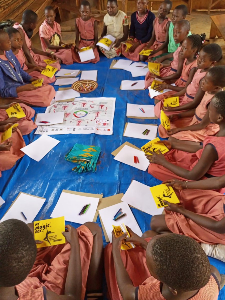 AssortedAfrica's tweet photo. We are excited to have our menstural hygiene management #readingsessions with in school girls in kayunga district next week to help us shape conversations we use #mymagicbox a book written by our team leader @KigongoNsubuga unpacks body changes to stop #periodpoverty and #stigma https://t.co/8dXb1GolNf