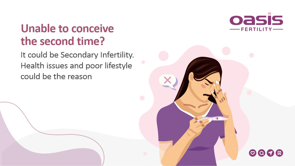 Secondary infertility is the inability to conceive a child for the second time after previously giving birth to a child without any trouble. Talk to our experts to know more!

#Secondaryinfertility #Age #Hormonalimbalance #Reducedfertility #Health #Oasisfertility
