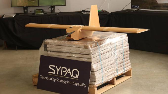 WeaponsWarfare's tweet photo. #Ukraine: Ukrainian forces are using drones made out of cardboard and rubber bands to fight the #Russian Army. At least 100 of these cheap drones, produced by an #Australian company SYPAQ, are being supplied to Ukraine monthly in flatpack form.#UkraineRussianWar #Russia #Ukraina https://t.co/48KTjXd99H