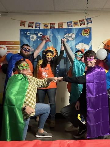 Leslie_W_HD's tweet photo. Super Hero Success Sharing @1764 Celebration with the freight team!! And soon to be little Spiderman Wyatt! @DennisYoungbloo @B_HomeDepot @sarahmae_666 @Rachel_1764 @christopher_ccs @hollytate122 @waynehomedepot https://t.co/sdVlponaMl