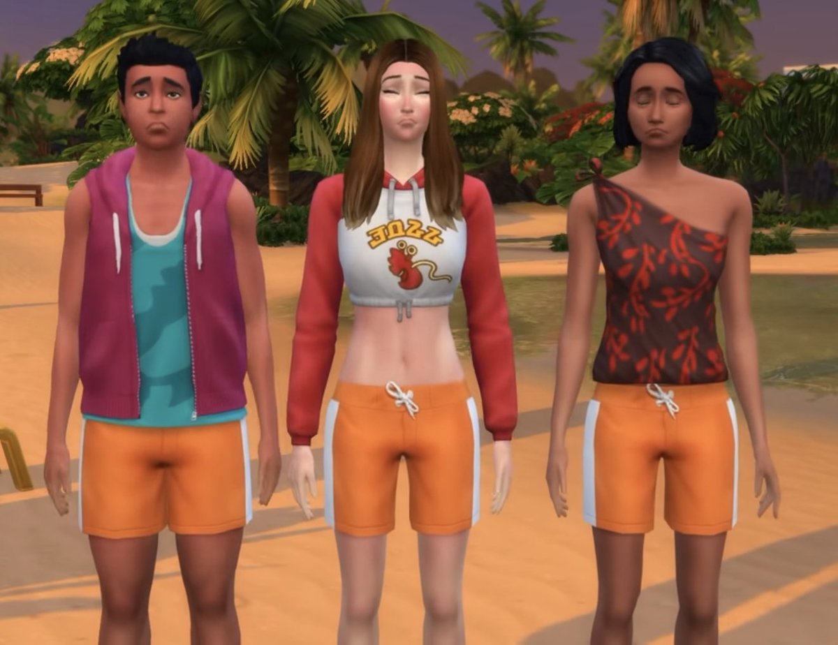Fun fact: If you sim gets suntanned/sunburnt in The Sims 4 Island
