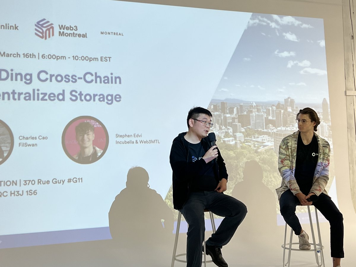 Choo_Kity_Pok's tweet photo. Congrats #Chainlink and #Web3MTL to have organized the event "BUILDing Cross-Chain Decentralized Storage" in Montreal.

In short, we were talking about the development and implementation of a decentralized storage system that can operate across multiple blockchain networks. 🧑‍💻 https://t.co/gJ6SSjv7so