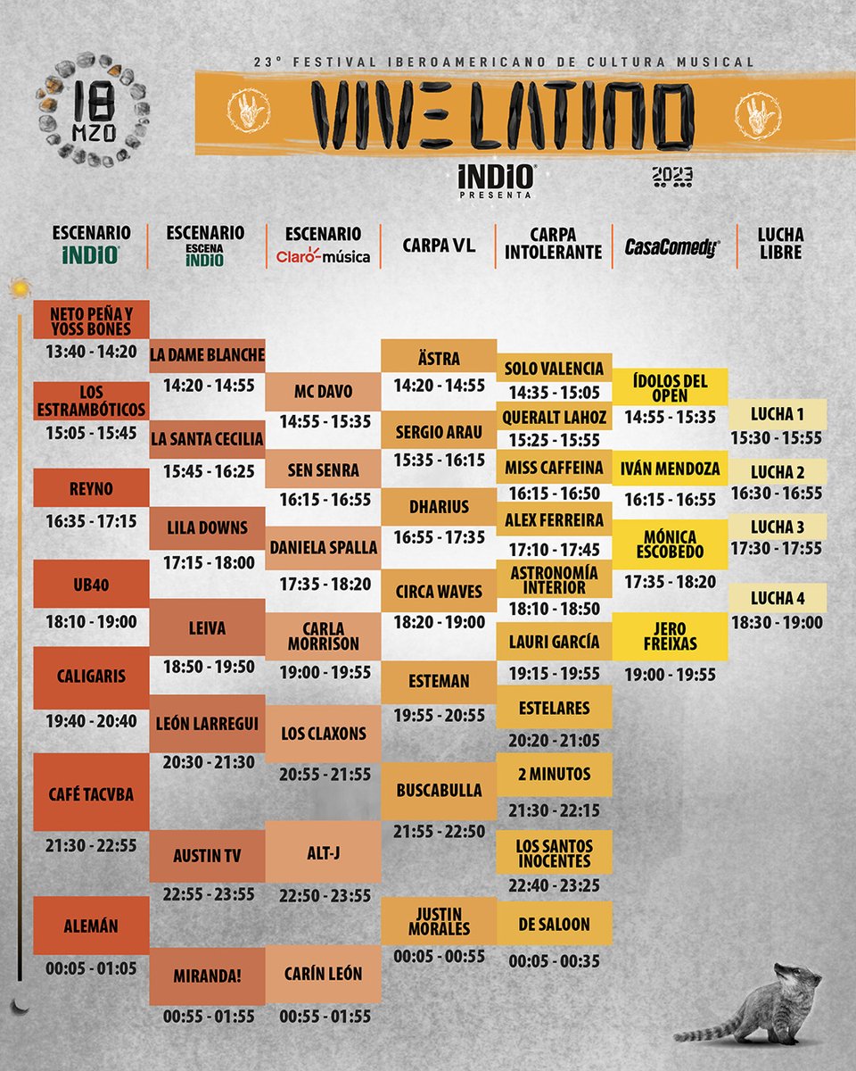 vivelatino's tweet photo. ¡Acá van los nuevos horarios para el sábado 18 de marzo! 🤟😎
Ora si, nada más encárguense de armar su plan. 🏃
¡Nos vemos en el #VL23! https://t.co/Oy9u8zQLp6
