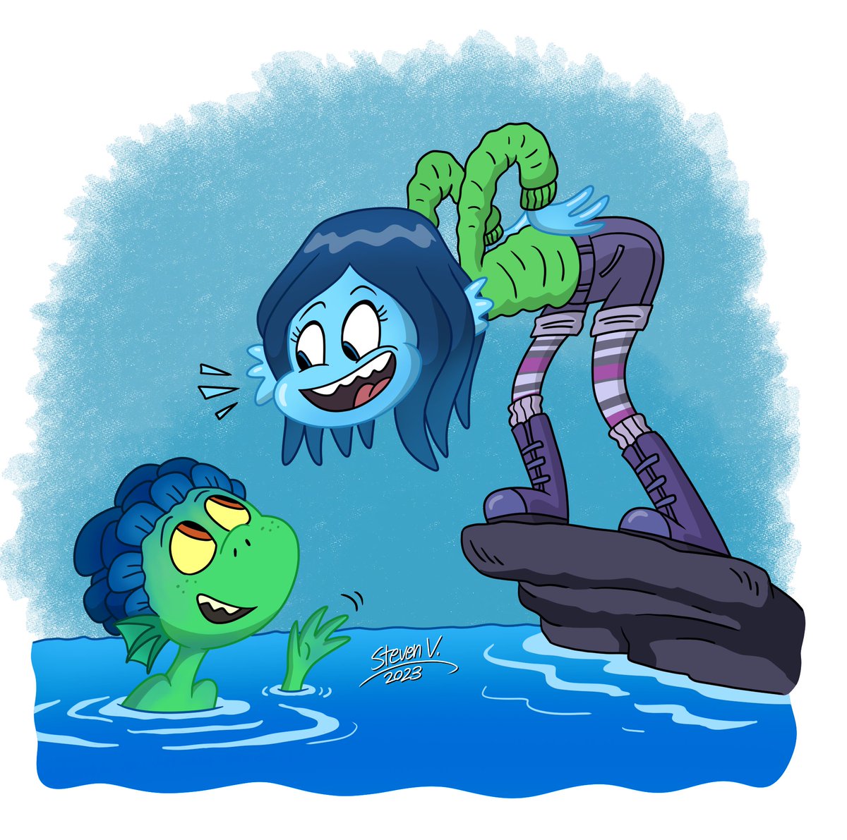 Sea monster friends!
#PixarLuca #RubyGillman