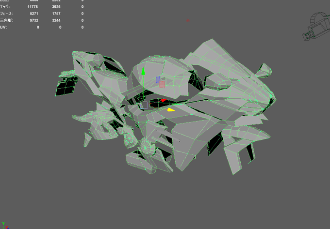あと最近バイクのモデリングもちょこちょこしてます。パーツ多すぎでつらい… 