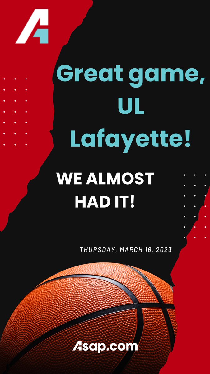 Great game, ULL!
#ull #ragincajuns #ullbasketball #CollegeBasketball #March