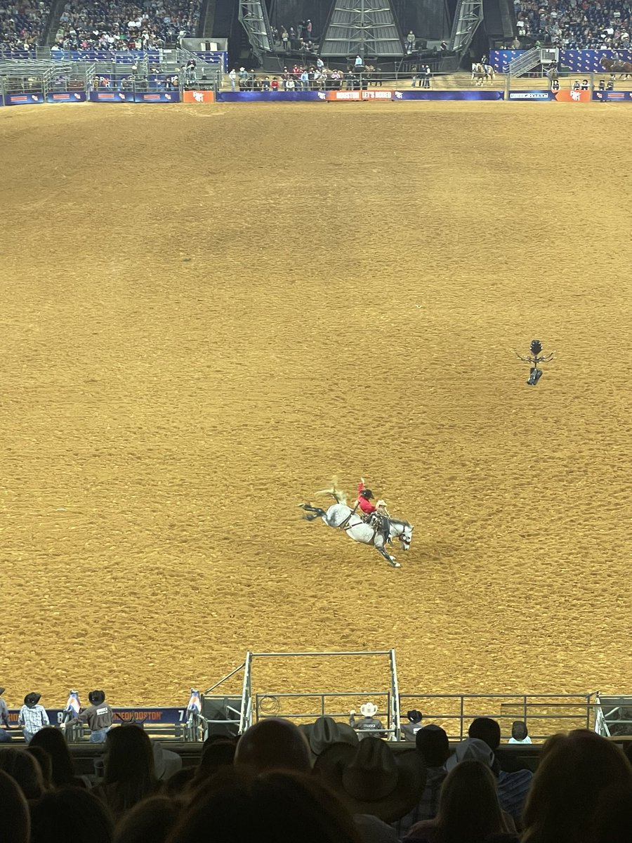 tweet2stef's tweet photo. Yeeehaw #rodeohouston #bullriding https://t.co/81JAciYXMe