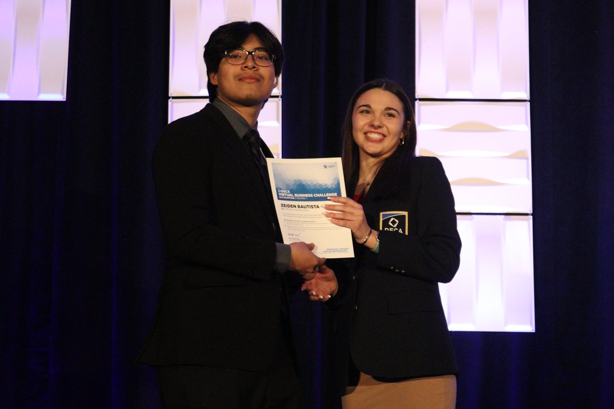 Congrats to the following members for getting first in the state in their Virtual Business Challenges 
Justin Diep &amp; Bryan Benitez - Personal Finance 
Bryley Carabantes, Zeiden Bautista &amp; Erick Barrera Bustamante - Accounting 
Sienna Stone &amp; Andrea Morales - Retailing