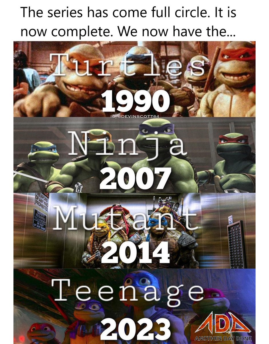 AnotherDayDone_'s tweet photo. Original credit: devinscott64
#TeenageMutantNinjaturtles https://t.co/uevDqa5Imx