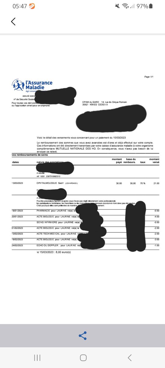 IADEment's tweet image. Il n'y a que moi qui hallucine sur les retenues de remboursement de la #CPAM ???
0.5€ par boîte de médicaments, 2€ pour acte de biologie et j'en passe... au total 13 € il n'y aurait pas de l'abus?