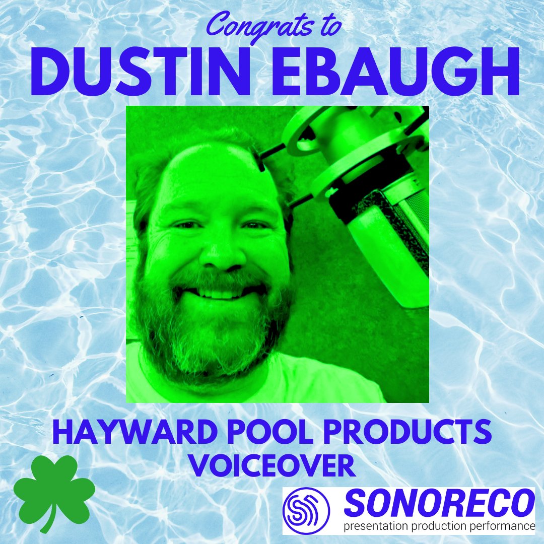 sonoreco's tweet photo. We’ve got the luck of the #Irish🎉☘️ as @DustinEbaugh steps into the booth today for an encore!🎧🎙️🎬  He’s made a real splash,💦 booking a #voiceover for @HaywardPool...so he's pumped! Get it? Congrats, Dustin.🌊🎙️ #HappyStPatricksDay2023 ☘️
#voicetalent #hireavoiceoveractor #vo https://t.co/QAw3rsrSbK