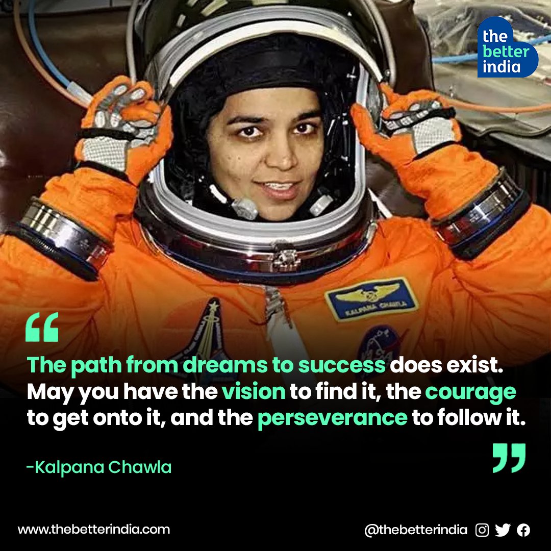 As we mark the 61th anniversary of the Space Shuttle Columbia disaster in which Kalpana lost her life, read the untold story of her inspiring childhood: thebetterindia.com/91797/kalpana-…

#KalpanaChawla #BirthAnniversary #womeninspace #FirsinIndia #Firstwomen
