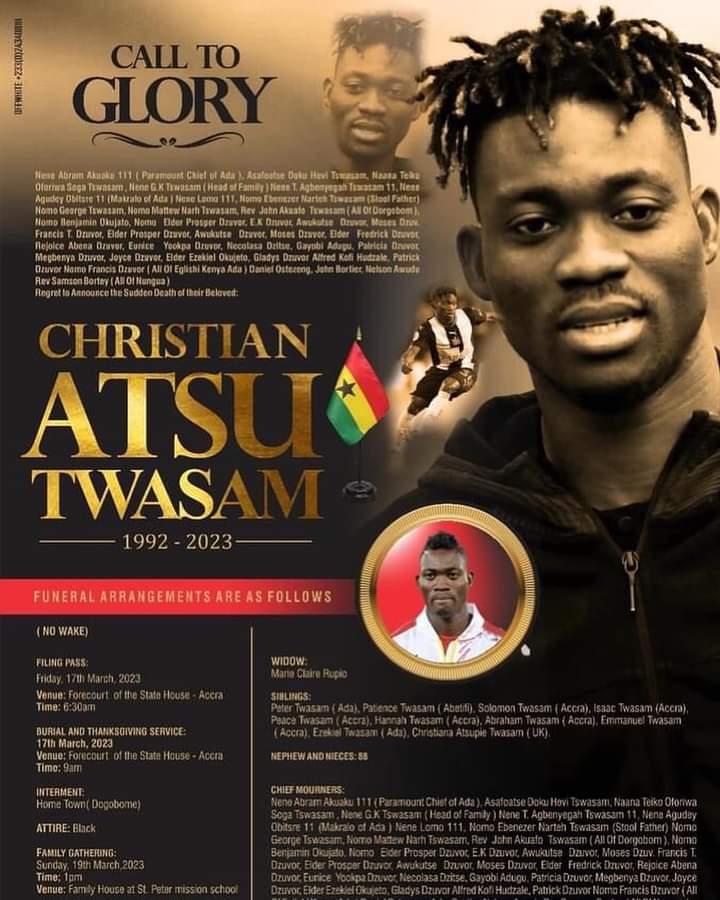 MICTATSI's tweet photo. Today,Ghana,the people of Ada, the football world,but most importantly,humanity has lost one one of its finest. 
Christian Atsu,you lived a short life,but your memories will live longer and lastingly.
 RIPP in #ChristianAtsu.
#AtsuGoesHome #Ghana

ChelseaFC | FCPorto| BlackStars https://t.co/vLMlNy0mqh