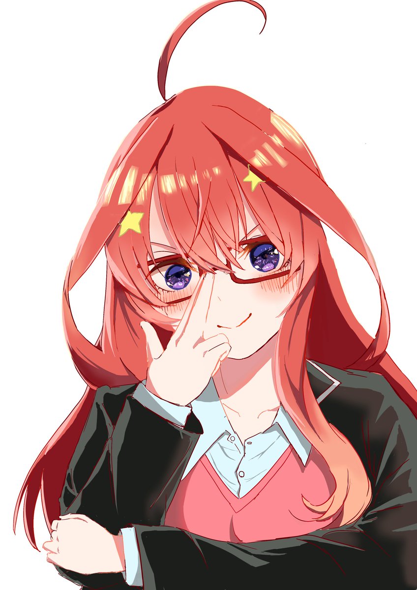 ねぎぬきネギトロさんがTwitterに投稿した中野五月(五等分の花嫁)のイラスト。