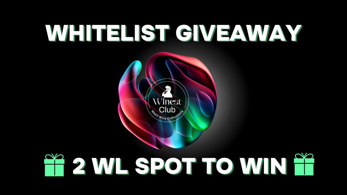 🚨 WHITELIST GIVEAWAY 🚨

🎁 2 WL SPOTS 
 
TO ENTER:
🍷 Join Discord discord.gg/BPWj3mqW 
🍷 Like, RT & Comment 

24H⌛

#Giveaway #WL #WLspots #Whitelist #utility #utilitytoken #UtilityNFT #WLGiveaway #WLOpportunity