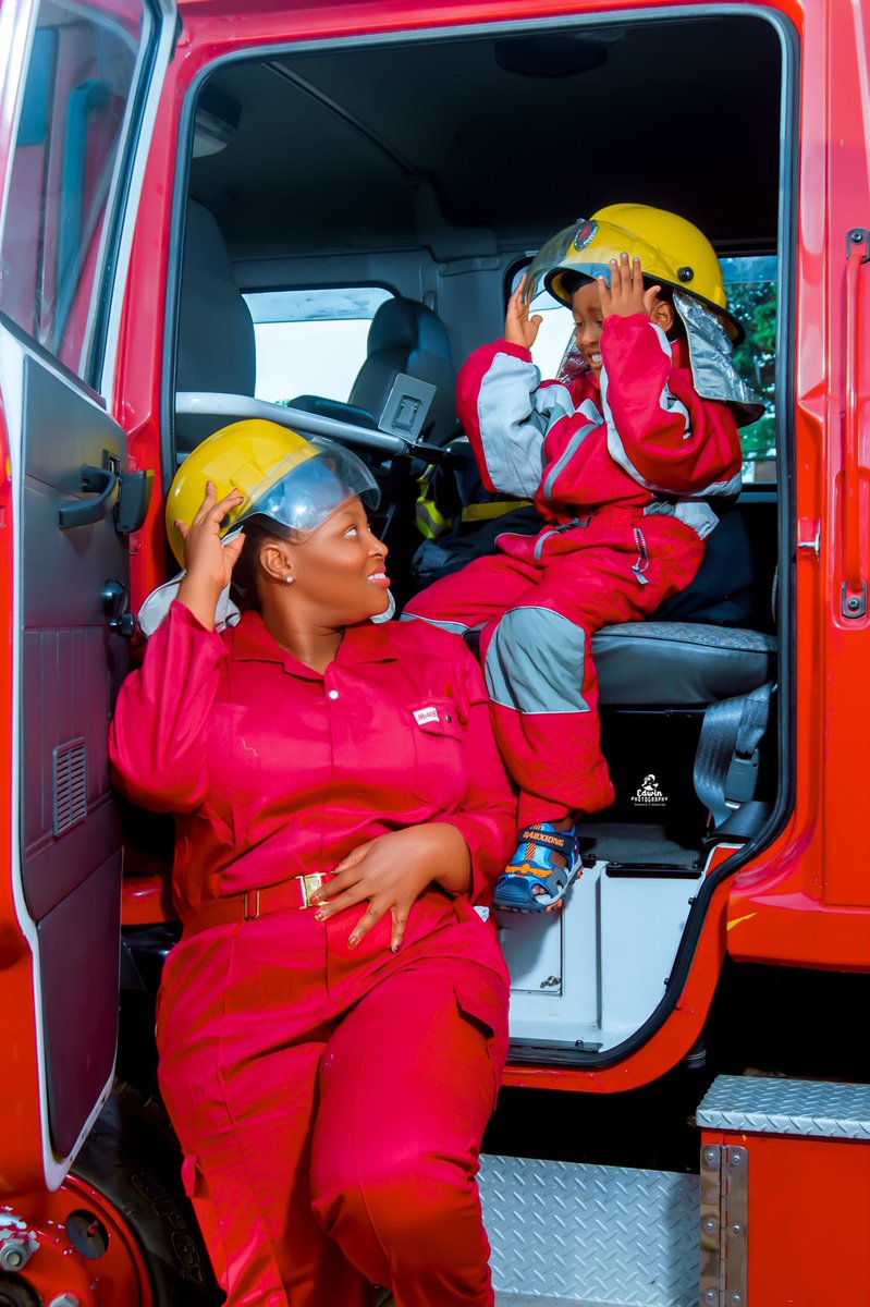 NanaMalaika3's tweet photo. So every year I give my son a chance to choose his birthday theme and this year he chose FIRE 🔥.because he wants to be a firefighter 👩‍🚒. Say less my son, mummy will always be here for you. Happy 5th birthday My Love 😍 
Mother&amp;Son firefighters🚒 👨‍🚒 @MumClimate  @parents_4future https://t.co/iZZ1vMDCHn