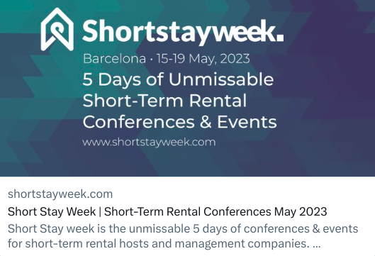 tripscommunity's tweet photo. Excited for the #ShortStayWeek! We'll be part of it with our #Web3inTravel conference on the 15th of May. With a jam-packed schedule of #education and #networking, this event is the ultimate experience for #travel and #web3 frens!  

info&amp;tickets→https://t.co/n9Ye1MWvdi https://t.co/tTnMt326La