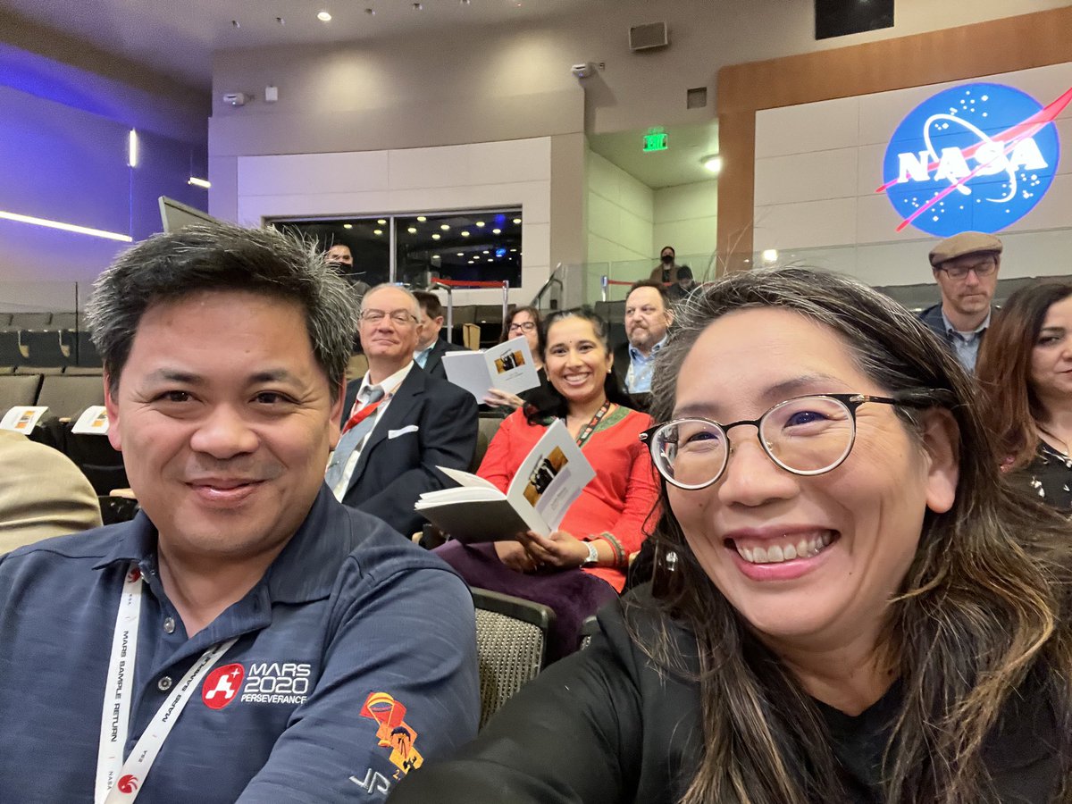 jahree's tweet photo. Was honored to get an award from @NASAJPL today for “people leadership” in news &amp; media planning for the @NASAPersevere rover landing in 2021! That was a crazy event to plan during covid 😅 Best part was coincidentally sitting so close to @DrSwatiMohan and @icancallubetty 🚀 https://t.co/puc3tFVrew
