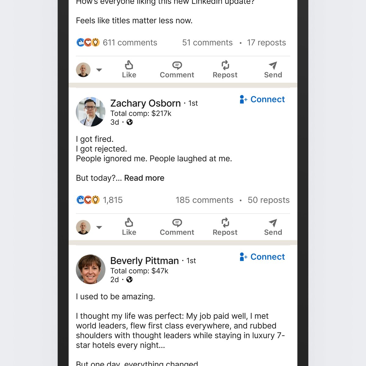 soren_iverson's tweet photo. LinkedIn replace title with total comp https://t.co/0oiu0d6Mjd