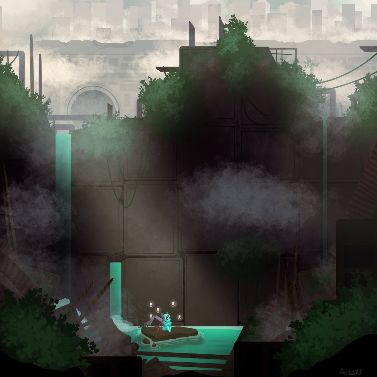 Sad robot #Rainworld #rainworldfanart