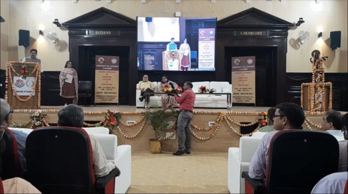 lkouniv's tweet photo. #LUVC Prof. Alok Kumar Rai's address as the Award Ceremony of University of Lucknow's Research Cell
https://t.co/JmK3VgWfxK https://t.co/S6ayk3apJK