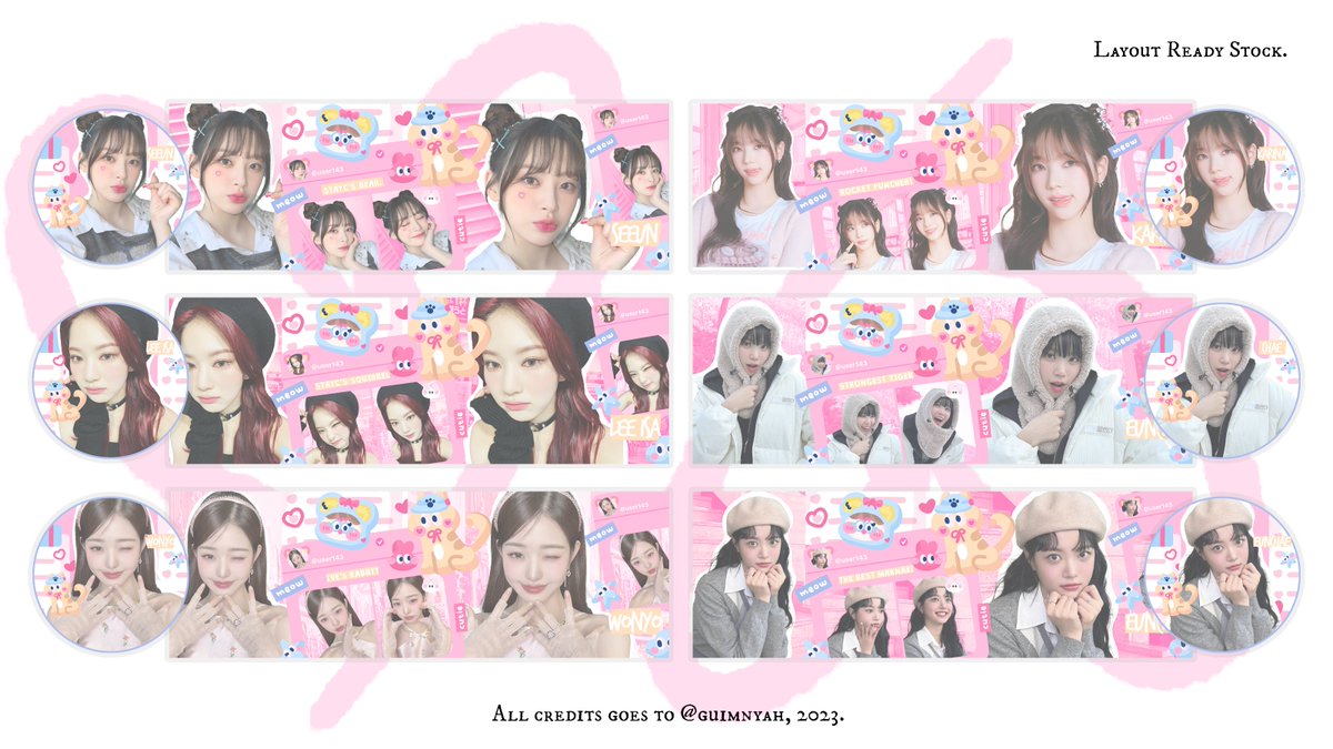 guimnyah's tweet photo. Help RT, retweets are much appreciated! ✦ʚ♡ɞ✦ 

Hai! ᵔ ᵕ ᵔ aku ada 18 layout ready stock yang bisa di take jam 17.00 WIB, lho. The price is only 6k/each get png only. Boleh DM for claim the layout! for book +500. Payment with QRIS. 💐💗🍬

#zonaba #zonauang #zonajajan https://t.co/vBzi9ezMPi