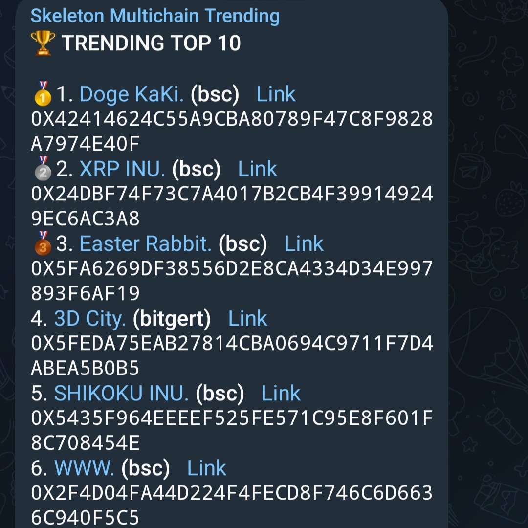 Warm welcome to the first #Bitgert chain token 3dcity on the multichain trending telegram channel! 
Where is your token? Add t.me/skeletonpriceb… now and get on t.me multichaintrending channel!
#BitGertBRISE #blockchain #Multichain #Trending