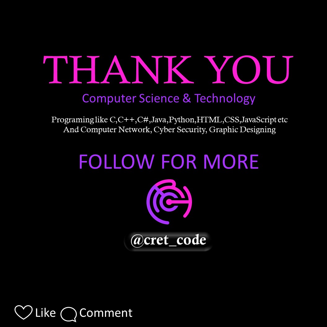 cret_code's tweet image. Introduction to HTML
Save it
Follow Us @cret_code
tags-
#html #html5 #htmlcss #htmlcoding #htmlcode #html_css #html_css_javascript_php_sql #programmer #programerslife #coding #codingmemes #codingfun #codingbootcamp #codinglife #codingforbeginners #codingforkids #codingforweb