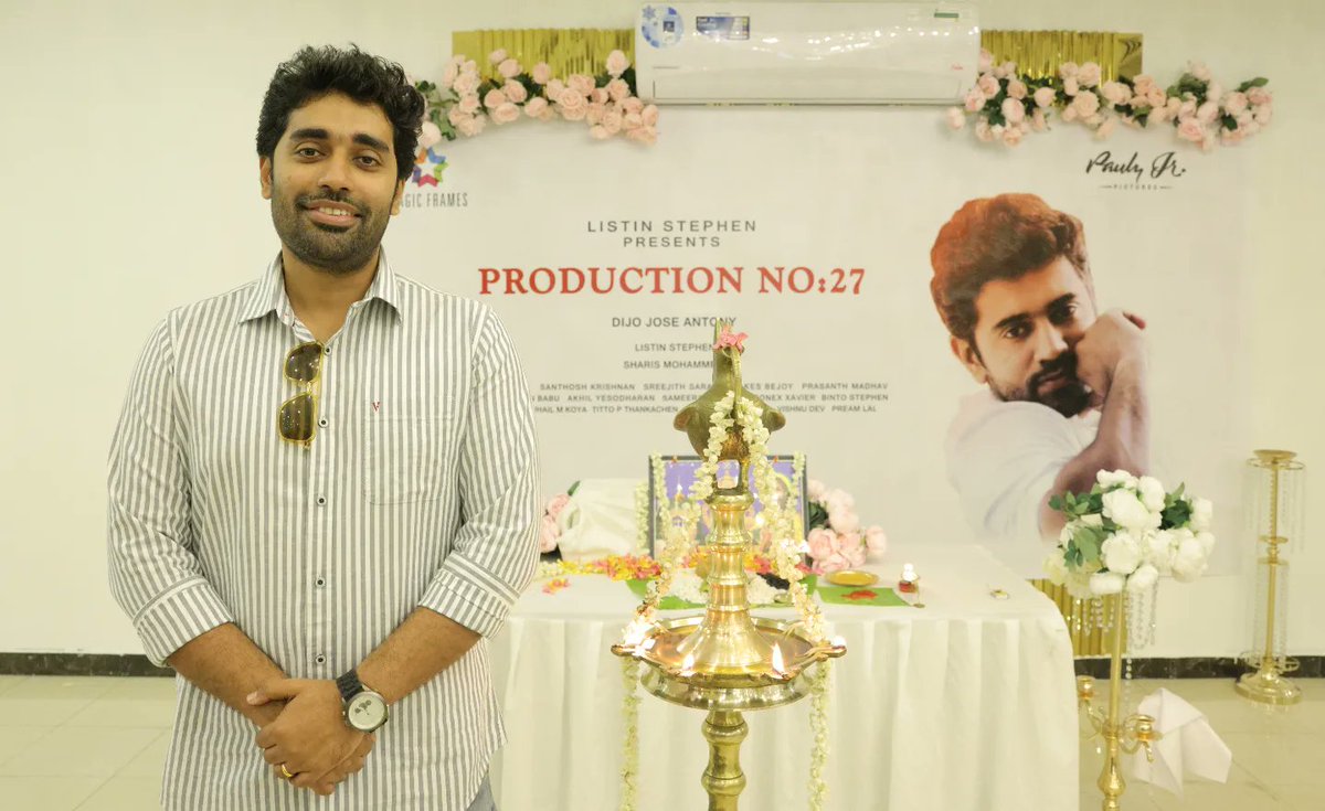 DijoJoseAntony's tweet photo. My third! 🤞❤️

With Nivin Pauly  💫

Produced by @ListinStephen @magicframes2011

Written by Sharis Mohammed 

 @JxBe @sreejithsarang https://t.co/DLmpQmsVoC