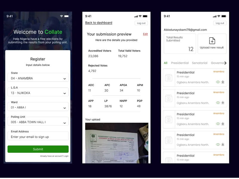 ARISEtv's tweet photo. Collate Launches Crowdsourced Live Result Viewing Platform for Guber Elections 
It aims to have a robust, documented and centralized data of all polling unit results in all states in real time 
https://t.co/Ul4Xu4wy1w https://t.co/W1gqMDtjbv