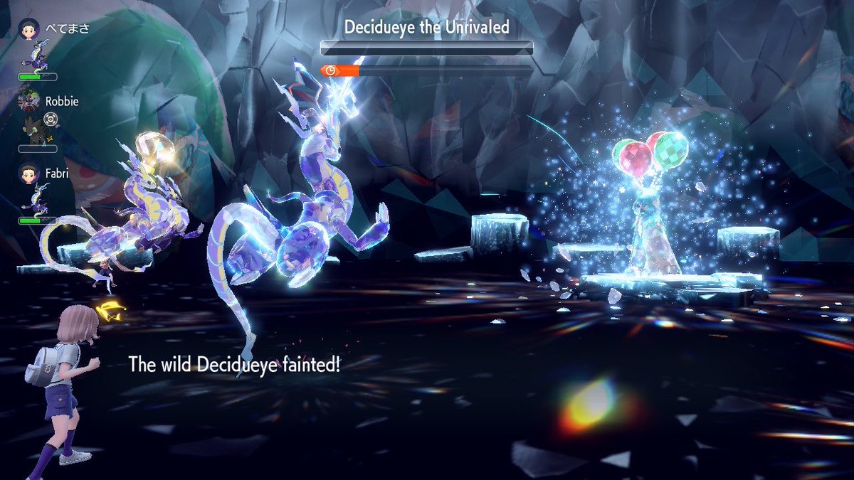 TranceFae's tweet image. Got ‘em 🦉💚 #PokemonScarletViolet #Decidueye #TeraRaid