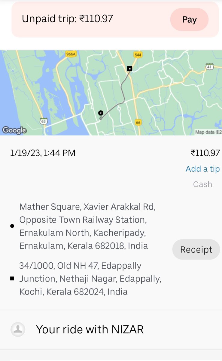 hub_barca's tweet photo. @UberINSupport @Uber_India For this ride I have paid  Cash to driver because on-line payment was not successful due to some internet issues .Now I am  getting continuous message to pay for this ride every month . Kindly confirm regarding payment from ur driver and sort this out. https://t.co/ExsE63ze4L