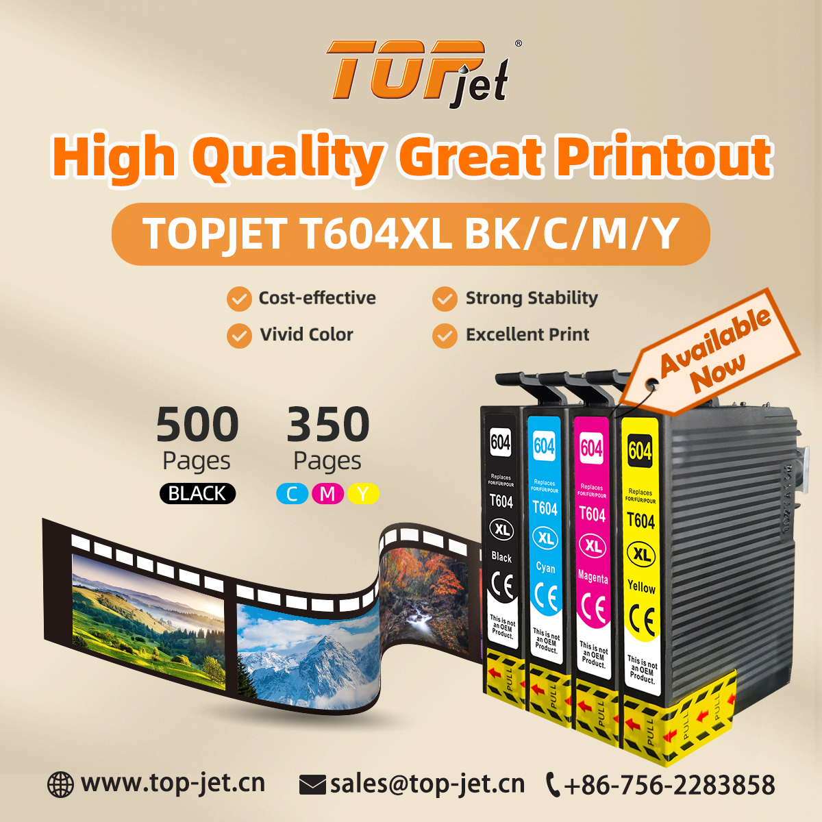 TopjetTech's tweet photo. Topjet New Products👇
Epson T604XL Compatible Ink Cartridge Available‼️
🔥Smooth printing, no clogging of print head
🔥Quality ink brings sharp text and vivid color
🔥Stable and outstanding printing performance
#Topjet #printing #toner #cartridges #inkjet #ink #Epson #T604 https://t.co/SHQ1T0fM6u