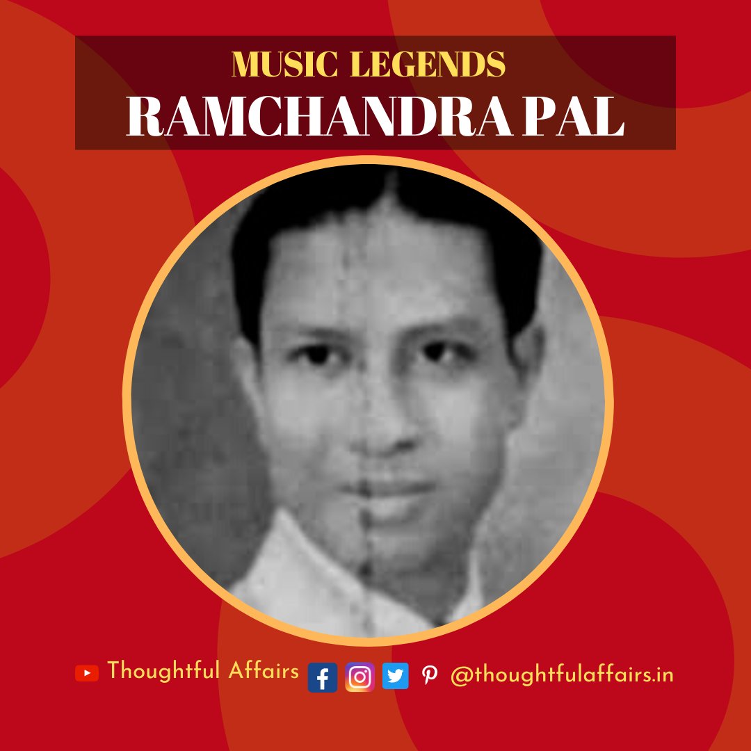 thoughtfulaffa1's tweet image. संगीतकार #RamchandraPal का नाम शायद बहुत लोगों ने न सुना हो मगर #bombaytalkies का नाम बहुतों ने सुना होगा। उसी स्टूडियो से जुड़कर रामचंद्र पाल ने कई मशहूर फ़िल्मों में संगीत दिया। follow🔗in comment

#musicdirector #bollywood #BiographyinHindi #musiclegends #cinemaflashback