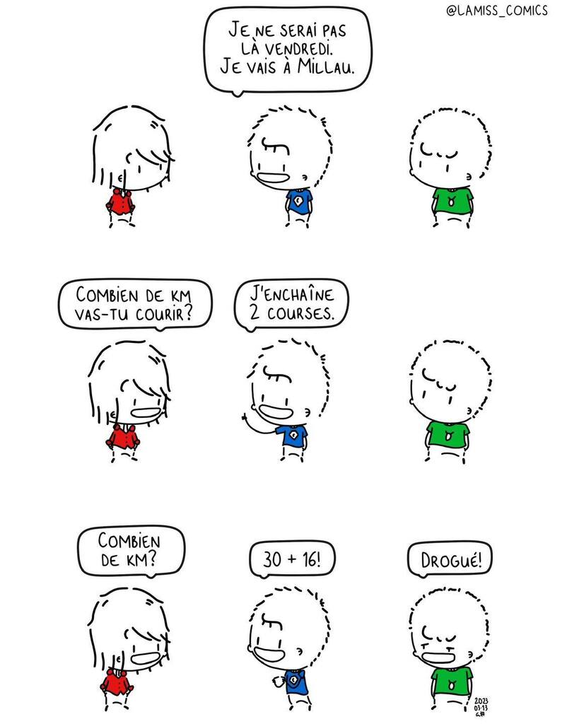 lamiss_comics's tweet photo. #run #runner #race #millau 
#sport #sportif #fitness
#motivation #motivationsport #sportmotivation
#french #english #bilingual
#dessin #ink #inking #inkworld #doodle #art #comics #comicstrip https://t.co/fWoNqEdGOj #ifttt https://t.co/oApNTCN4l6